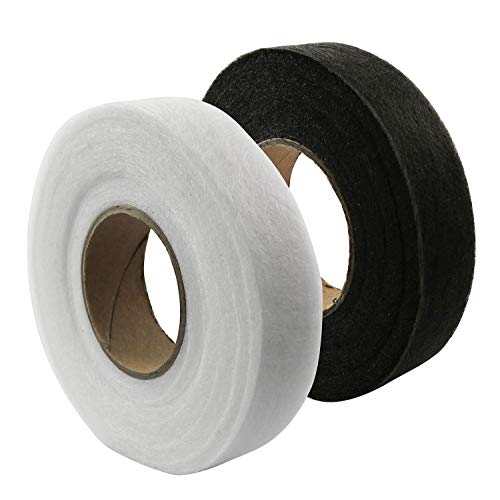NX Garden 2 Rollen Nahtloses Saumband, Stofffusionsband, Klebeband zum Aufbügeln, Klebeband am Saum, doppelseitiges Klebeband für Hosen, Kleidung, Jeans, Kleidungsnähzubehör, 70 Yards, 2,5 cm (schwarz NX Garden 2 Rollen Nahtloses Saumband, Stofffusionsband, Klebeband zum Aufbügeln, Klebeband am Saum, doppelseitiges Klebeband für Hosen, Kleidung, Jeans, Kleidungsnähzubehör, 70 Yards, 2,5 cm (schwarz von NX Garden