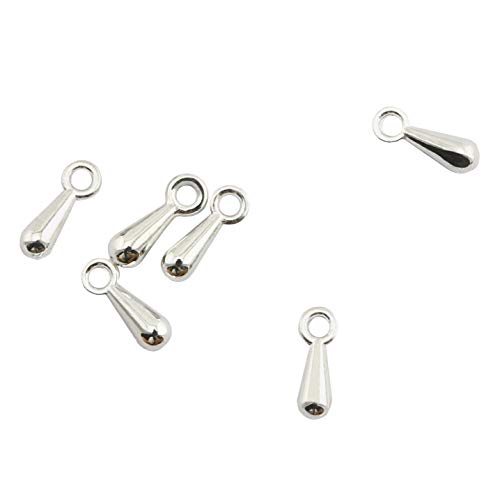 NX Garden 300 Stück silberne Verlängerungskette in Tropfenform baumelnde Endstücke, Armband, Charms, Terminatoren für DIY-Schmuck, Halskettenherstellung NX Garden 300 Stück silberne Verlängerungskette in Tropfenform baumelnde Endstücke, Armband, Charms, Terminatoren für DIY-Schmuck, Halskettenherstellung von NX Garden