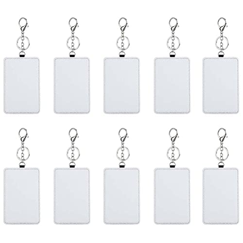 10pcs Dye Sublimation Tragbarer Transportkartenhalter Arbeitskarte Druckbare Kartenhalter Schlüsselbund von NXNONEPD