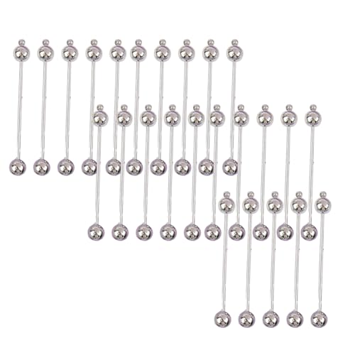 25-pack-Perlen-Schlüsselanschlüsse Keychains Metal Bar-Ketten für Schmuckherstellung, feine Verarbeitung Silber von NXNONEPD