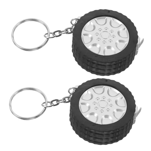 2PCS -Bande Messschlüsselketten tragbares einziehbares Messband für Heimbüros Konstruktion kleiner Maßnahmen Messen Sie Schlüsselanhänger 1 Meter von NXNONEPD