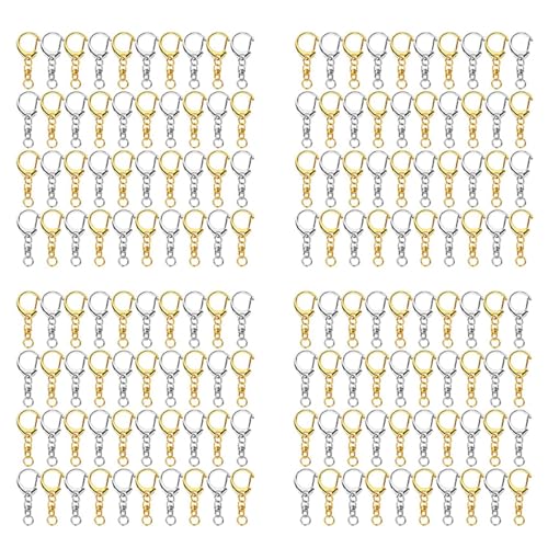 400 -teilige D -Haken -Schlüsselbund -Hardware mit Sprungringen, Metall -Split -Key -Ringklammern mit Kette für Handwerkszauber DIY 400 -teilige D -Haken -Schlüsselbund -Hardware mit Sprungringen, Metall -Split -Key -Ringklammern mit Kette für Handwerkszauber DIY von NXNONEPD