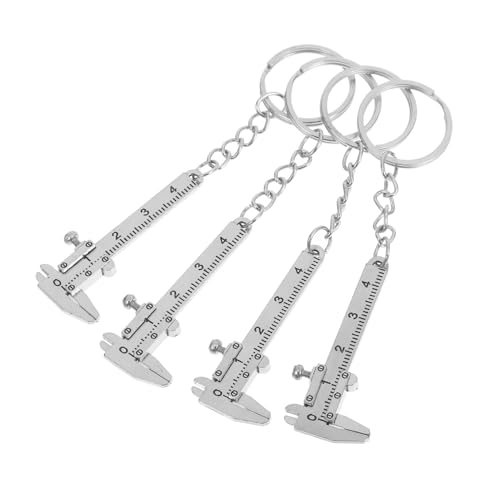 4PCS -Bremssattelschlüsselketten -Taschenplatte Mini -Bremshalterschlüsselketten -Werkzeuge Silber Edelstahl von NXNONEPD