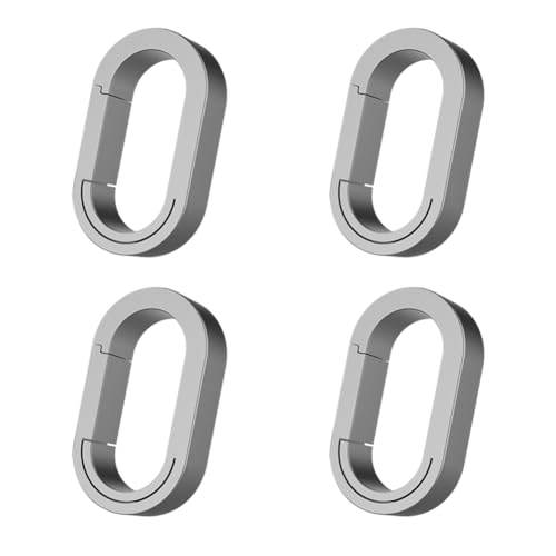 4pcs Titanlegierung Mini -Schlüsselbundanschluss Schnalle Universal Stecker Universal Ring Auxiliary Ring Großer Schnappschnalle von NXNONEPD