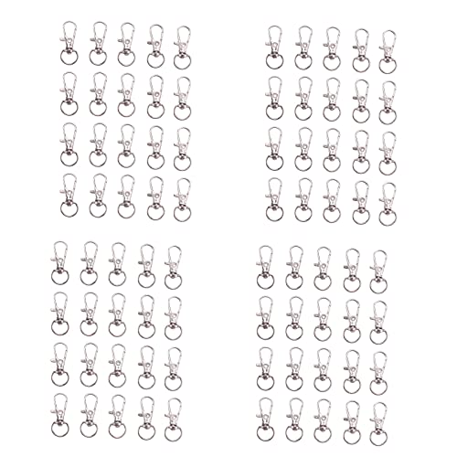 80pcs Metall Lobster Trigger Trigger Swivel Clasp Haken Schnalle Schmuck Herstellung Kunsthandwerk Key Ring Keychain 35mm von NXNONEPD