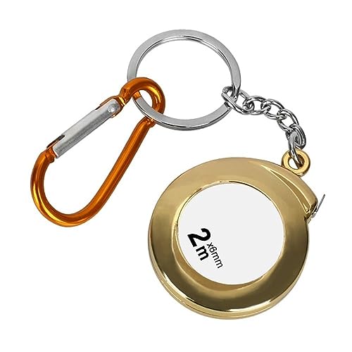 Bandmessungen ， 2m Schlüsselbund -Klebeband -Messwerkzeugverlängerungsskala (Farbe: Silber) von NXNONEPD