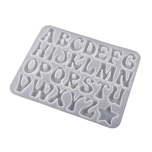 Harz Silikonform alphanumerischer Schlüsselbundschimmel DIY -Ornamente Schimmel für Ohrringe herstellen Dekorationen Ornament Formen für Harzguss (1) von NXNONEPD