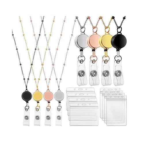 ID -Kartenhalter, Abzeichenhalter, 2pcs ID -Fälle einziehbarer Rollen -Lanyard -ID -Kartenhalter Edelstahlketten Halsketten Schlüsselketten -Clip -Abzeichenabdeckungen ID -Kartenhalter, Abzeichenhalter, 2pcs ID -Fälle einziehbarer Rollen -Lanyard -ID -Kartenhalter Edelstahlketten Halsketten Schlüsselketten -Clip -Abzeichenabdeckungen von NXNONEPD