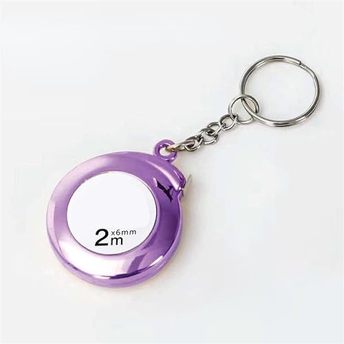 Klebeband messen ， Keychain -Band messen 2 m bequemes kleines Maß Maß tragbares Maßband (Farbe: Silber) von NXNONEPD