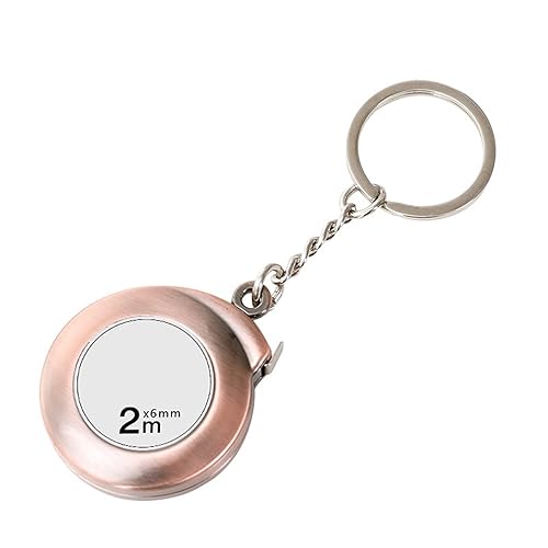 Klebeband messen ， Keychain -Band messen 2 m bequemes kleines Maß Maß tragbares Maßband (Farbe: Silber) von NXNONEPD