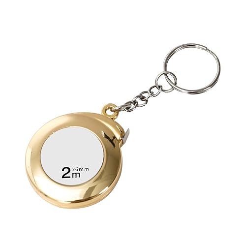 Klebeband messen ， Keychain -Band messen 2 m bequemes kleines Maß Maß tragbares Maßband (Farbe: Silber) von NXNONEPD