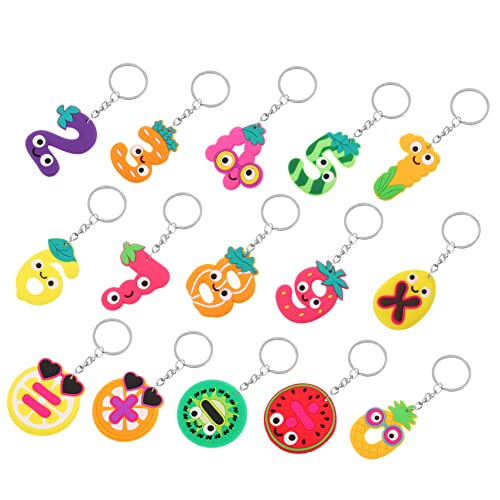 NXNONEPD 15pcs Cartoon Früchte Schlüsselketten -Ornamente Schlüsselkettendekorationen für Rucksäcke langlebig und Obst für Partys und lustige Accessoires NXNONEPD 15pcs Cartoon Früchte Schlüsselketten -Ornamente Schlüsselkettendekorationen für Rucksäcke langlebig und Obst für Partys und lustige Accessoires von NXNONEPD