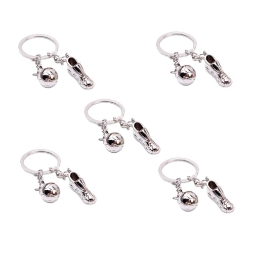 NXNONEPD 5pcs Fußballthema Schlüsselbund Anhänger dekorative Souvenir -Fußball -Design -Party -Gefälligkeiten für Sportfans Schlüsselkettendekoration von NXNONEPD