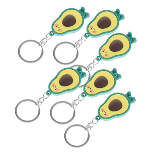 NXNONEPD 6PCS Avocado Schlüsselbund Charm Niedliche Geisterzubehör für Gunst Party Fruchtfob Avocado Anhänger Schlüsselbund Schlüsselzubehör Matching Bulk Präsentieren Sie Avocado Key Ring von NXNONEPD