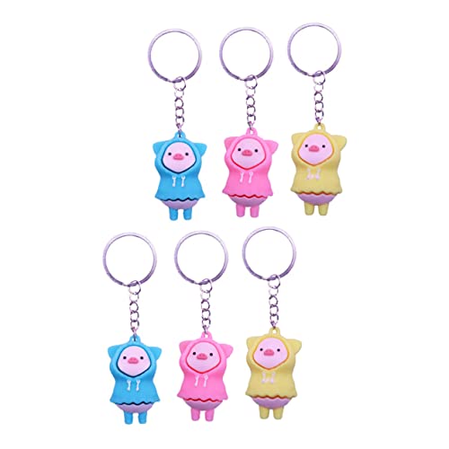 NXNONEPD 6pcs Cartoon Schwein Regenmantel Schlüsselbund präsentieren süßer Schlüsselkettenanhänger für Taschen -Rucksäcke und Autoschlüssel Spaß hängende Verzierung für Partys NXNONEPD 6pcs Cartoon Schwein Regenmantel Schlüsselbund präsentieren süßer Schlüsselkettenanhänger für Taschen -Rucksäcke und Autoschlüssel Spaß hängende Verzierung für Partys von NXNONEPD
