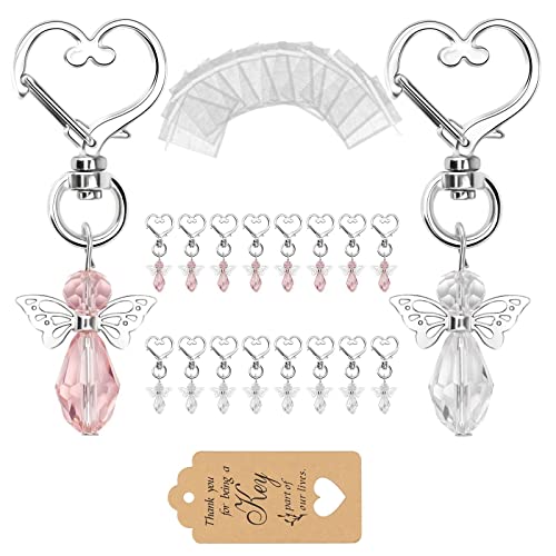 NXNONEPD Engel Keychains bevorzugen Schlüsselbund mit Anhänger -Tag, Draw String Organza -Tasche für Babyparty NXNONEPD Engel Keychains bevorzugen Schlüsselbund mit Anhänger -Tag, Draw String Organza -Tasche für Babyparty von NXNONEPD
