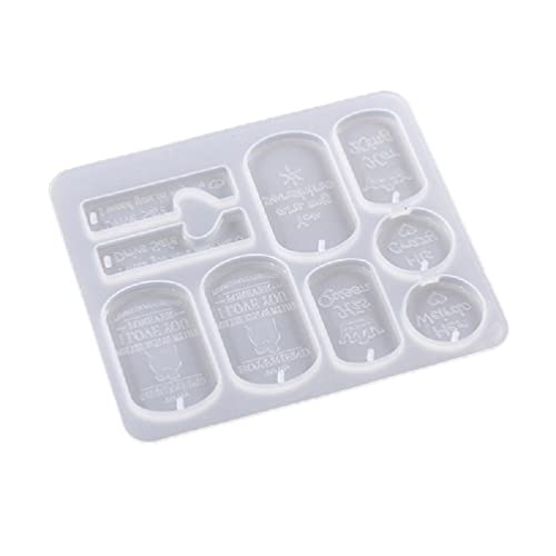 Tabletten Silikonform -Puzzle Formharzform Keychain Zauberabgiftform Rechteck -Tags Formen DIY Schlüsselbund Harzform Rechteck Silikon (1) von NXNONEPD