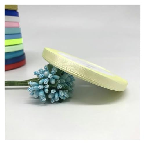 NXSLONE Geschenkband,Schleifenband, Dekoratives Satinband for Weihnachten, 6 mm, 1/4 Zoll (1 Rolle, 22,7 m), Band for Selbermachen, Haarschleife, Hochzeitsfeier(Ivory) von NXSLONE