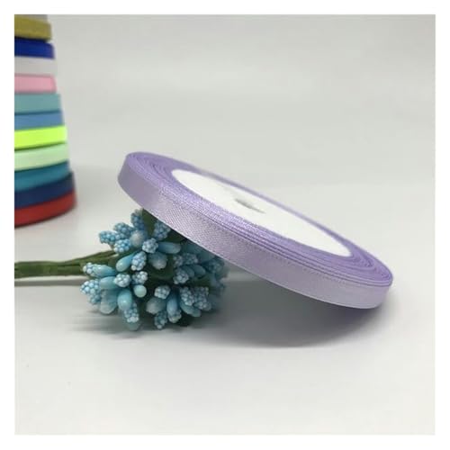 NXSLONE Geschenkband,Schleifenband, Dekoratives Satinband for Weihnachten, 6 mm, 1/4 Zoll (1 Rolle, 22,7 m), Band for Selbermachen, Haarschleife, Hochzeitsfeier(Light Purple) von NXSLONE