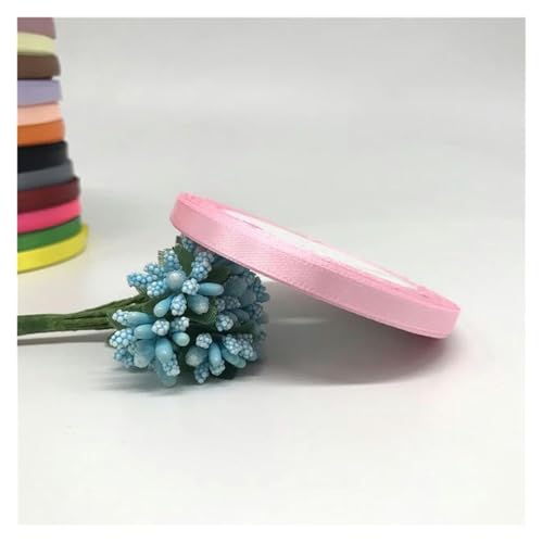 NXSLONE Geschenkband,Schleifenband, Dekoratives Satinband for Weihnachten, 6 mm, 1/4 Zoll (1 Rolle, 22,7 m), Band for Selbermachen, Haarschleife, Hochzeitsfeier(Pink) von NXSLONE