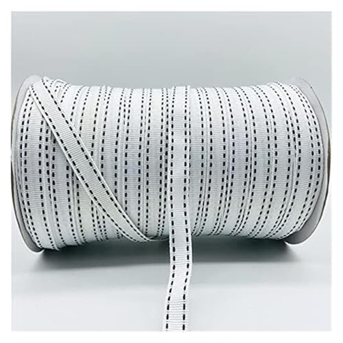 NXSLONE Geschenkband,Schleifenband, Fleckwickelband, Weihnachtsdekorationsband, 5 Yards/Lot, 10 mm, weiß/schwarz, Ripsband mit Draht NXSLONE Geschenkband,Schleifenband, Fleckwickelband, Weihnachtsdekorationsband, 5 Yards/Lot, 10 mm, weiß/schwarz, Ripsband mit Draht von NXSLONE