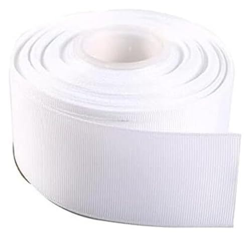 NXSLONE Geschenkband,Schleifenband, Weihnachten Dekorative Band (5 Yards/Lot) 6-4cm 1-1/2 "Ripsband Großhandel Geschenke wrap(White,6mm) von NXSLONE