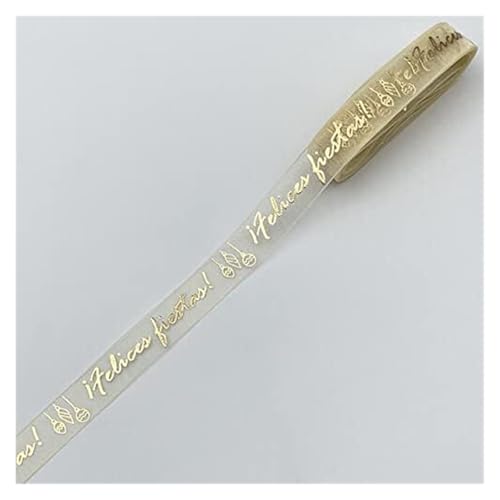 NXSLONE Geschenkband,Schleifenband, Weihnachtstag Dekoband Weihnachten/Hochzeit/Geschenk/Dekoband Frohe Weihnachten/Frohe Feiertage(16mm Happy Holidays) von NXSLONE