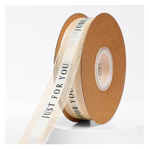 NXSLONE Geschenkband,Schleifenband, Weihnachtstag Dekoratives Band 50yard Polyester Schnee Gaze Satinband Band DIY Weihnachtsschleife Machen(Khaki Ribbon) von NXSLONE