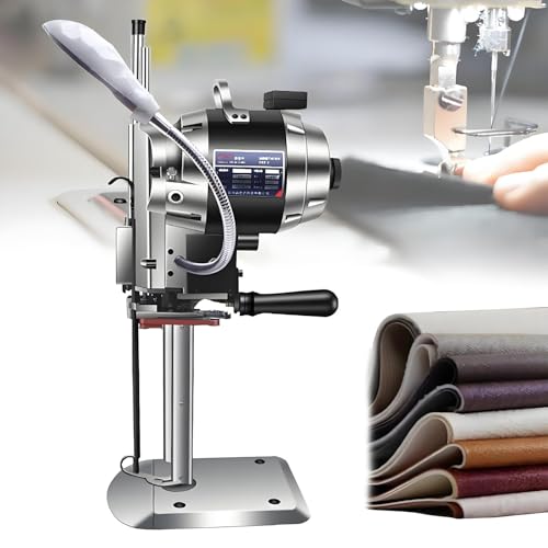 NYANS Elektrischer Stoffschneider, Gerades Messer, Stoff Schneidemaschine mit LED-Licht, Automatisch Schärfender Klinge, Elektrische Mehrschicht-Stoffschere für Lederteppiche 10" von NYANS