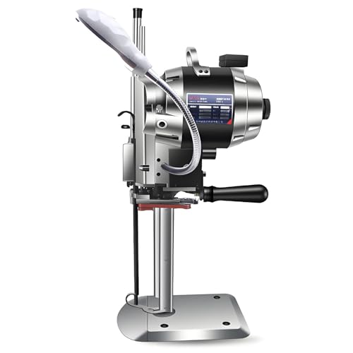 NYANS Hochgeschwindigkeits-Stoffschneidemaschine mit Geradem Messer, Industrie Stoffschneidemaschine mit Automatischem Messerschärfer, für Mehrlagige Stoffe, Leder und Textilien 10" von NYANS