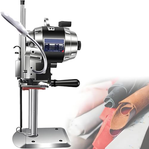 NYANS Stoffschneidemaschine, Vertikales Elektrisches Gerades Messer, mit LED-Licht, für Textilien, Leder und Papier. Schnittstärke Wählbar: 11 cm, 16 cm, 21 cm, 25 cm, 29 cm, 34 cm. 12" von NYANS