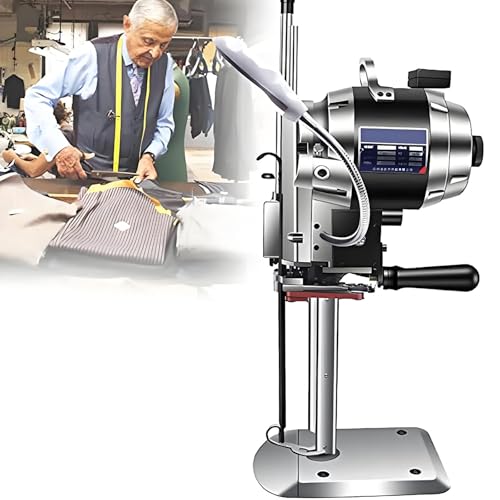 NYANS Vertikale Elektrische Stoffschneidemaschine mit LED-Beleuchtung, Großer Elektrischer Rotationsschneider, Automatisches Schneiden Von Leder/Gummi/Karton 10" von NYANS