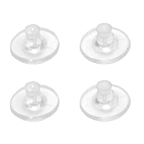 100 Stück transparente Gummi-Ohrring-Stopper, sichere Ohrstecker, Zubehör, Ohrringe, Verschlüsse für Schmuckliebhaber, Ohrring-Sicherheitsstecker von NYCEMAKEUP