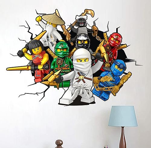 Cartoon Spiel Dekoration Wandaufkleber Mit Selbstklebenden Großen Ninja Schlafzimmer Kinderzimmer Wandaufkleber 50,70cm von NYCK
