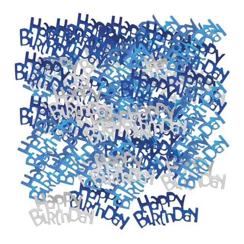 2 Stück 30 G Blaues Geburtstagskonfetti, Geburtstags-Streudekorationen, Kinder-Streudekorationskonfetti, Tischparty-Dekorationszubehör (Dunkelblau, Himmelblau, Silber). von NYGGTYK