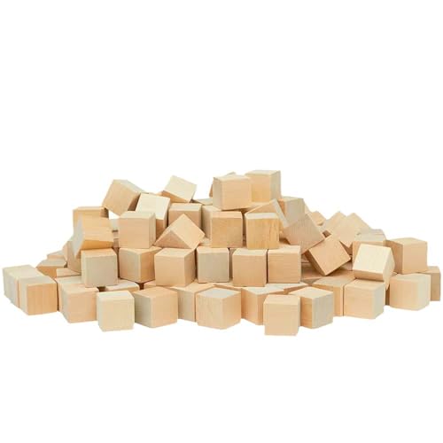 300 Stück Holzwürfel, Holzklötze zum Basteln, Holzklötze 1 cm, Holzkunst-Materialpaket, unfertige Holzwürfel, Holzhandwerk, DIY-Geschenke, kreative Geschenke von NYGGTYK