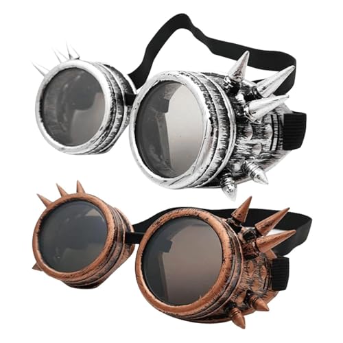 NYGGTYK 2 Stücke Retro-Gläser, Dekorative Brillen, Rollenspiele, Kostümzubehör, Maskerade-Dresszubehör von NYGGTYK