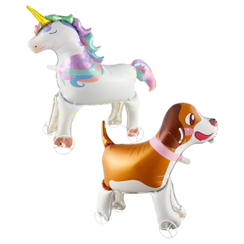 NYGGTYK 2 Stücke Tierballons, Hunde Regenbogen -Pferdballons, Stehbarons Mit Rädern, Kinderballons Spielzeug, Kreativer Aluminium -Filmballons, Partydekoration. NYGGTYK 2 Stücke Tierballons, Hunde Regenbogen -Pferdballons, Stehbarons Mit Rädern, Kinderballons Spielzeug, Kreativer Aluminium -Filmballons, Partydekoration. von NYGGTYK