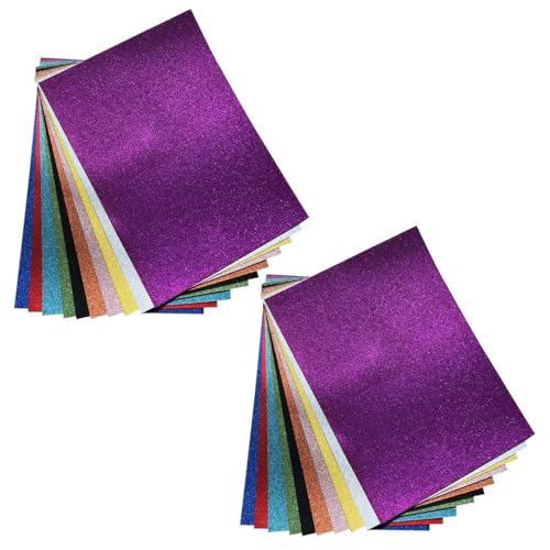 NYGGTYK 20 Blätter Glitzerpapier, DIY -Handgefertigte Materialien, Kunsthandwerkspapier, Dekoratives Papier, Grußkarten, Einladungen Und Postkarten Erstellen von NYGGTYK