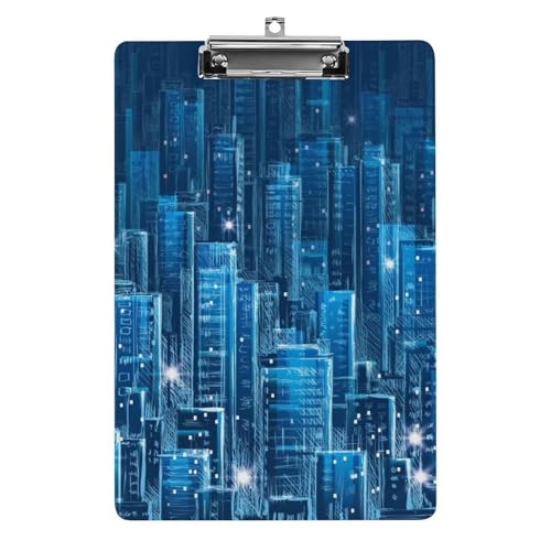 Blaues Gebäude Klemmbrett Zum Aufhängen Clipboard Hartplatten Klemme Für Papier Dokumente von NYKVTG