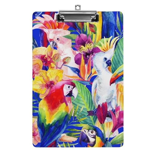 Blumen Papagei Klemmbrett Zum Aufhängen Clipboard Hartplatten Klemme Für Papier Dokumente Blumen Papagei Klemmbrett Zum Aufhängen Clipboard Hartplatten Klemme Für Papier Dokumente von NYKVTG
