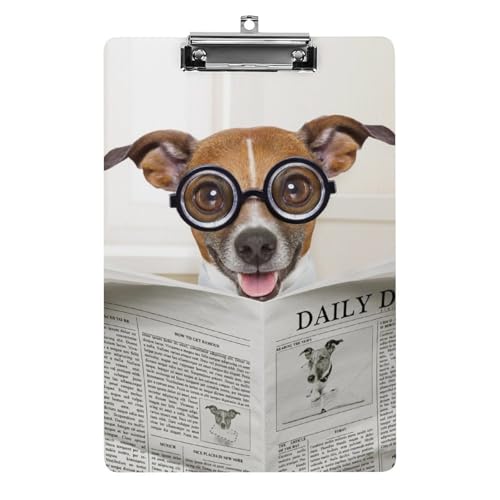 Brille-Hund Klemmbretter A4 Klemmbrettmappe Schreibbrett Zwischenablage Mit Low Profile Clip von NYKVTG