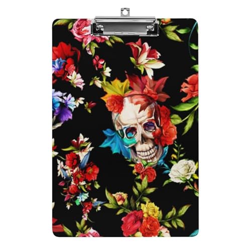 Bunter Totenkopf Klemmbrett A4 Schreibbrett Pad Halter Für Büro Klassenzimmer Restaurants Bunter Totenkopf Klemmbrett A4 Schreibbrett Pad Halter Für Büro Klassenzimmer Restaurants von NYKVTG