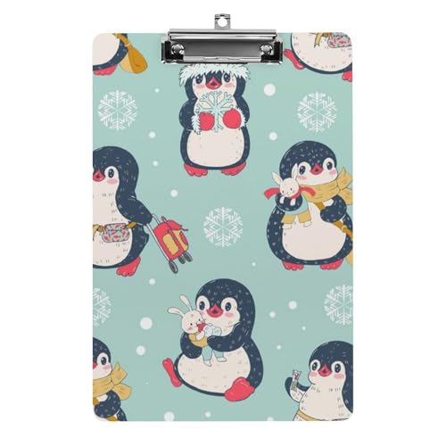 Cartoon-Pinguin Klemmbrett Zum Aufhängen Clipboard Hartplatten Klemme Für Papier Dokumente von NYKVTG