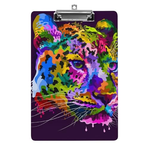 Farbiger Leopard Klemmbrett Zum Aufhängen Clipboard Hartplatten Klemme Für Papier Dokumente Farbiger Leopard Klemmbrett Zum Aufhängen Clipboard Hartplatten Klemme Für Papier Dokumente von NYKVTG