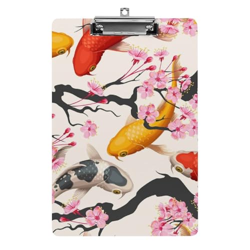 Goldfisch Blume Klemmbrett Zum Aufhängen Clipboard Hartplatten Klemme Für Papier Dokumente von NYKVTG