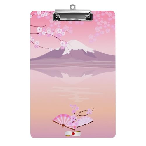 Japanische Kirsche Klemmbretter A4 Klemmbrettmappe Schreibbrett Zwischenablage Mit Low Profile Clip von NYKVTG