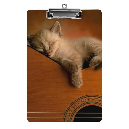 Katze Gitarre Klemmbretter A4 Klemmbrettmappe Schreibbrett Zwischenablage Mit Low Profile Clip Katze Gitarre Klemmbretter A4 Klemmbrettmappe Schreibbrett Zwischenablage Mit Low Profile Clip von NYKVTG