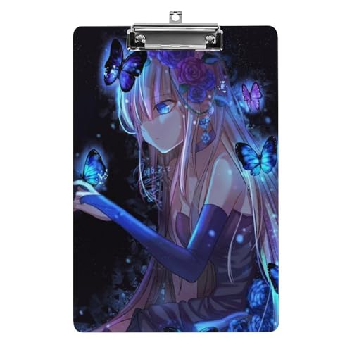 Mädchen Schmetterling Klemmbrett Zum Aufhängen Clipboard Hartplatten Klemme Für Papier Dokumente von NYKVTG