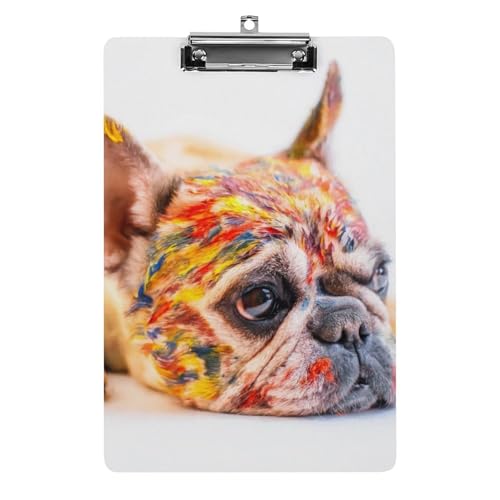 Mops Farbe Klemmbrett Zum Aufhängen Clipboard Hartplatten Klemme Für Papier Dokumente von NYKVTG